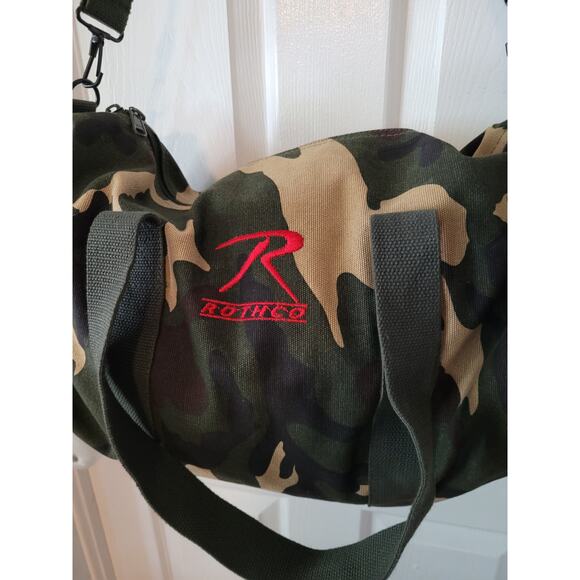 Rothco Tactical Shoulder Bag Canvas Gym Camo Duffle Carry Tote Gun Range - Picture 6 of 10
